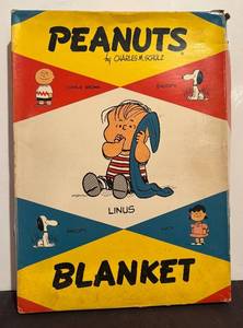 lot 228H image: LL - Vintage Peanuts Linus Blanket with Original Box