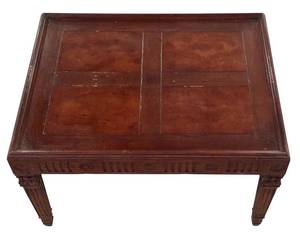 lot 236H image: LL - Vintage Gabberts Vintage Carved Wood Coffee Table - Solid Dark Wood