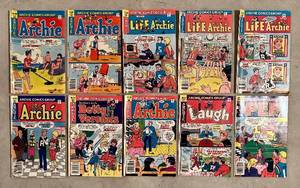 lot 237H image: LL - Archie Comics Group - 10 Vintage Archie Comics (Life Archie, Archie, Betty & Veronica, Laugh, Pep)