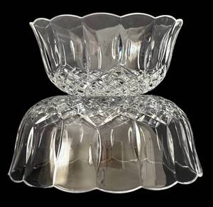 lot 351H image: K - Crystal Bowls - Scalloped Rim, 9in Dia x 3.5in H (Lot of 2)