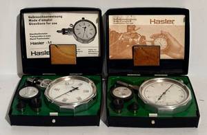 lot 388H image: LL - Vintage Hasler Hand Tachometer M - Pair, Swiss Made