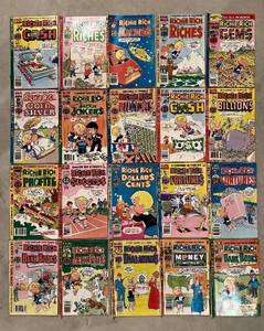 lot 398H image: LL - Harvey Comics Richie Rich - Lot of 20 Vintage Comics (1960s-70s)