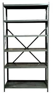 lot 432H image: LL - Industrial Steel Shelving Unit - 72 in H x 36 in W x 18 in D, Adjustable Shelves