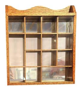 lot 436H image: LL - Dale P. Bakkum Handcrafted Wall Hanging Display Cabinet