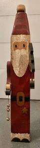 lot 522H image: G - Wooden Santa Figurine - 43 in. Tall Christmas Decor