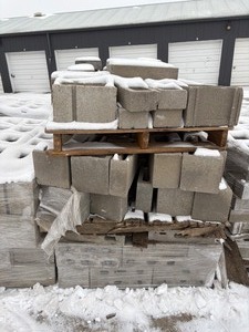 lot 31 image: Three Pallets of Concrete Blocks