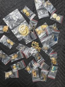 lot 23 image: Assorted Vintage Jewelry Components Lot - Earrings, Beads & Findings