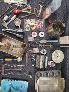 lot 57 image: Minneapolis Kitchen Secrets Cookbook & Assorted Vintage Tools Lot