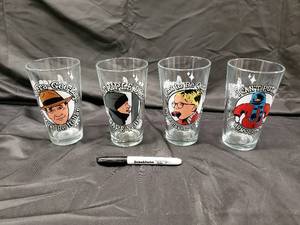 lot 95 image: A Christmas Story Glass Set - 4 Novelty Drinking Glasses with Iconic Quotes