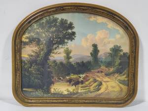 lot 24 image: JB Ladbrooke Cow Landscape Framed Art