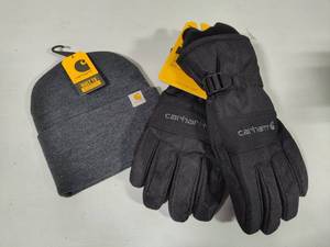lot 26 image: Carhartt Knit Hat & Gloves New wTags