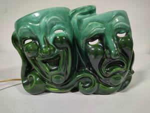 lot 28 image: Tri-Wonder Model 711 Comedy Tragedy Lamp by Kissner Industries
