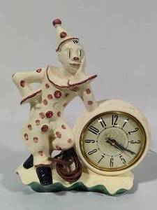 lot 34 image: Red Wing Clown Clock - In Working Order