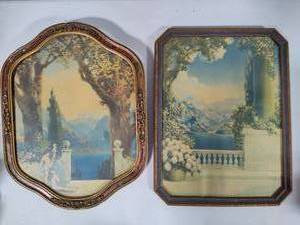 lot 82 image: Art Deco Framed Antique Art Pieces by Robert Atkinson Fox