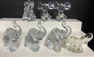 lot 24 image: Lead Crystal Animals Lot of 7, Fenton and Princess House
