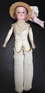lot 30 image: Antique German Bisque shoulder-head doll 1880s-Early 1900s