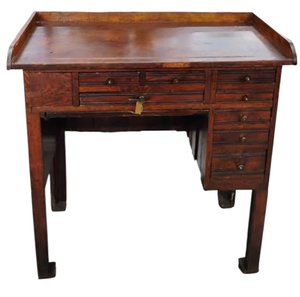 lot 300 image: Antique Vintage Jewelers Watchmakers Desk