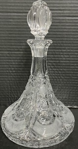 lot 59 image: Cut Crystal Ships Decanter Heavy Crystal with Stopper