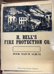 lot 84 image: Vintage H. Bells Fire Protection Co. Matchbook Album Matchbook Collection 180 Matchbooks