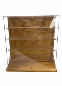 lot 154 image: Wood and Plastic Display Case Cabinet Wall or Tabletop