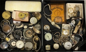 lot 164 image: Lot of Pocket Watches Watch Parts Vintage Antique Watch