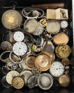 lot 176 image: Lot of Vintage Antique Watch Parts Watches