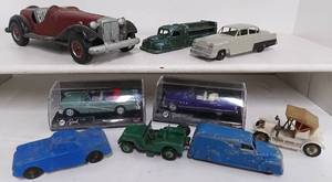 lot 287 image: Vintage Toy Car Lot  Hubley Roadster Dinky Tootsie