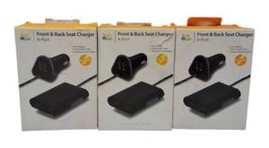 lot 2 image: Tech & Go  NEW (3) Front & Back Car Chargers