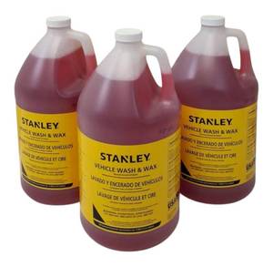 lot 8 image: Stanley (3) 1 Gallon Vehicle Wash & Wax - Pressure Washer Detergent Car & Truck Part # STCTW004