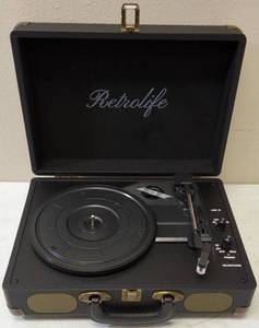 lot 30 image: Retrolife -Vintage Suitcase Turntable - Black