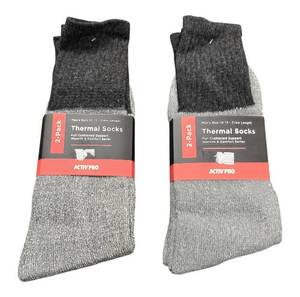 lot 43 image: ActivPro  (2) ActivPro Thermal Socks 2-pack Mens Size 10-13