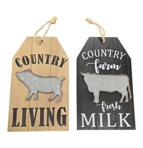 lot 71 image: Enchanted Garden  Farm Style Signs  NEW