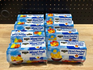 lot 69 image: Diced Peaches and Mixed Fruit
