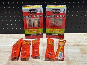 lot 84 image: Jack Links Beef Stick and Cheese and Tijuana Mama Pickled Sausage