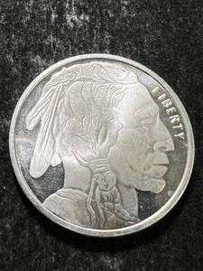lot 07 image: HALF TROY OZ .999 FINE SILVER BUFFALO INDIAN ROUND