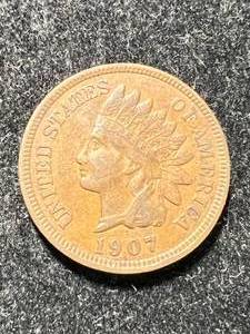 lot 35 image: 1907 US INDIAN HEAD CENT
