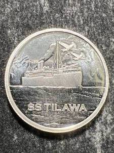 lot 50 image: HALF TROY OZ .999 FINE SILVER SS TILAWA ROUND