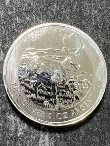 lot 63 image: 2013 CANADIAN PRONGHORN 1 TROY OZ .9999 FINE SILVER