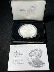 lot 68 image: 2024 PROOF AMERICAN SILVER EAGLE IN ORIGINAL MINT BOX