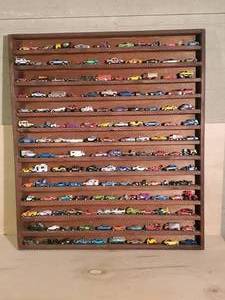 Large Display shelf and over 140+ Hot Wheel, Match Box and More!!