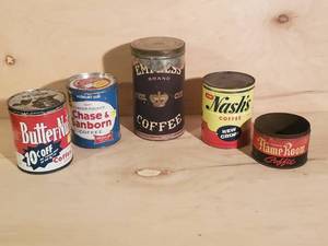 Very Collectible Vintage Coffee Cans