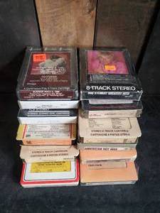 lot 17 image: Rare 12 unopened 8 Track Tapes including The Beatles, Rod Stewart, Blondie