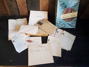 lot 74 image: Very Unique Collection of unused Paper from a Detroit Lakes Furrier &amp Tanning Company... Lots of invoices, envelopes, and more