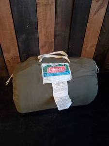 lot 77 image: Solid Vintage Coleman Sleeping Bag with Interior Wildlife Scene