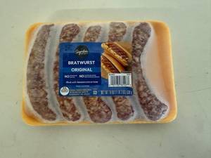 lot 162 image: C. 4x 1lb 3oz Bratwurst Orginal
