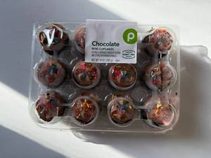 lot 77 image: UP. 6x 12ct Frozen Chocolate Mini Cupcakes-Best By 12232025
