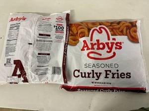 lot 240 image: 2x 4lbs Arbys Seasoned Curly Fries