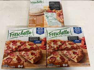 B. 3x Freschetta Rising Crust Pepperoni Pizza