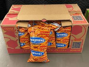 lot 1 image: TS - DIANA Quesitos Cheese Flavored Snack Small - 24 Bags Box