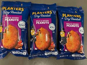 lot 151 image: Trol - Planters Dry Roasted Bold & Savory Peanuts 6 oz - 3-Pack